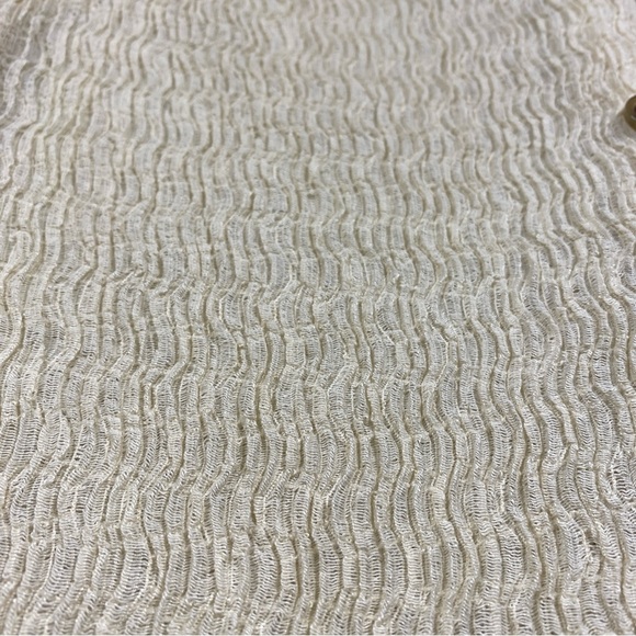 NEW H&M Button Up Vest Textured Jersey Waistcoat Dainty Size M Cream - Picture 3 of 7